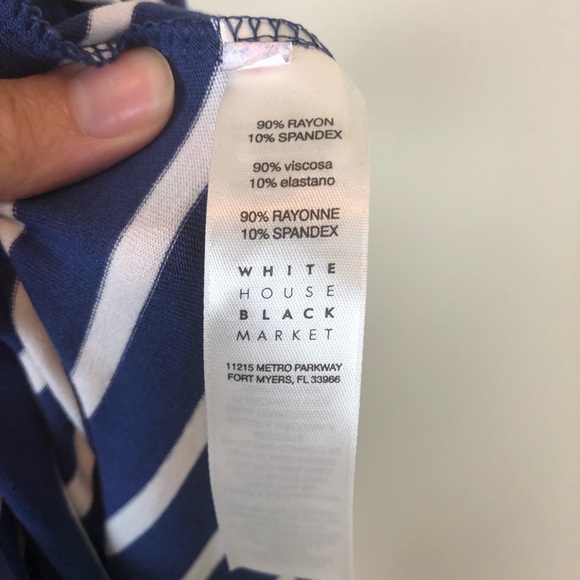 NWOT WHBM Striped Sneaker Off the Shoulder Dress - Picture 7 of 7